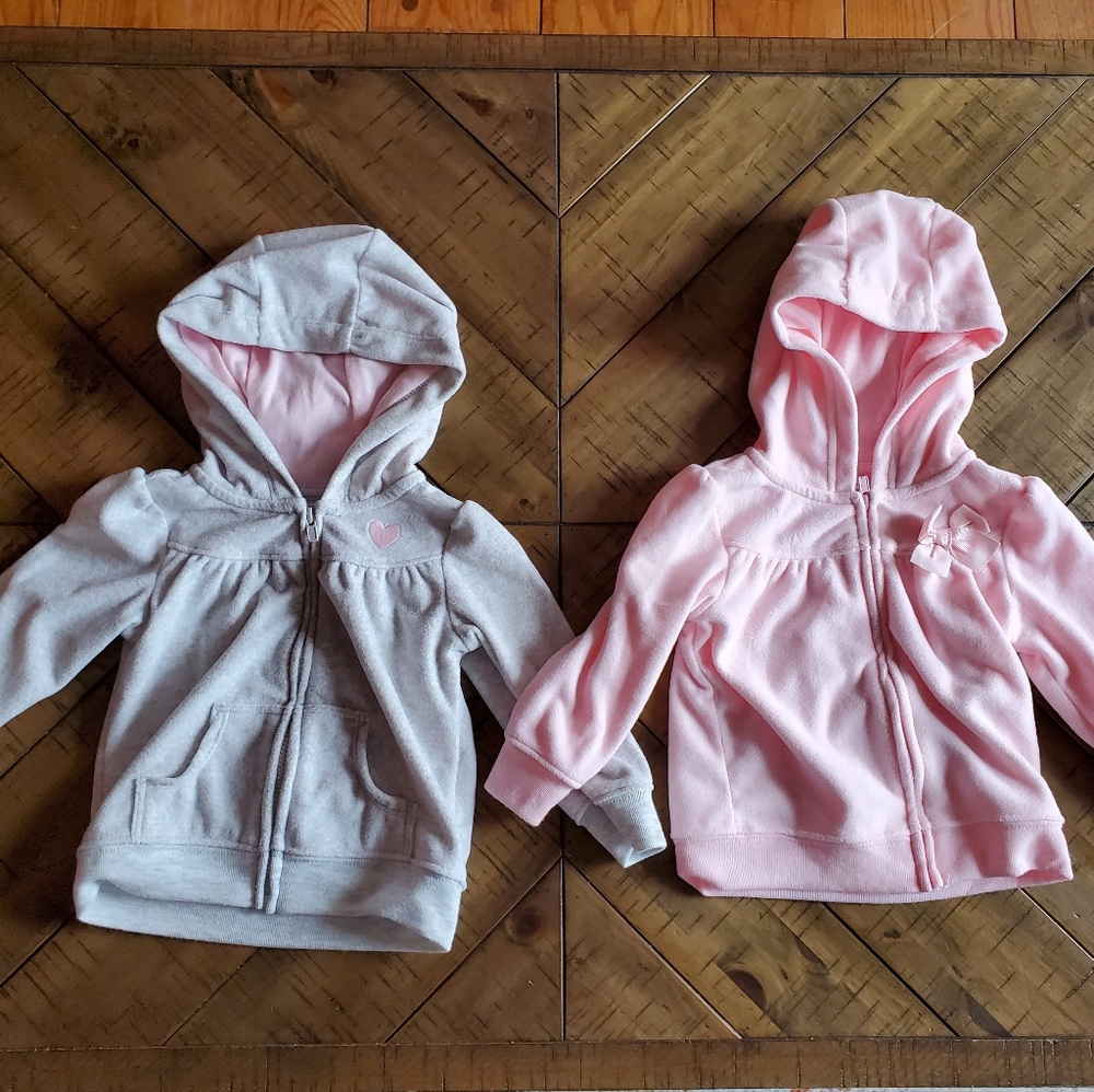 Carters Zip-up Fleece - Lot of 2 - 6-9 Months